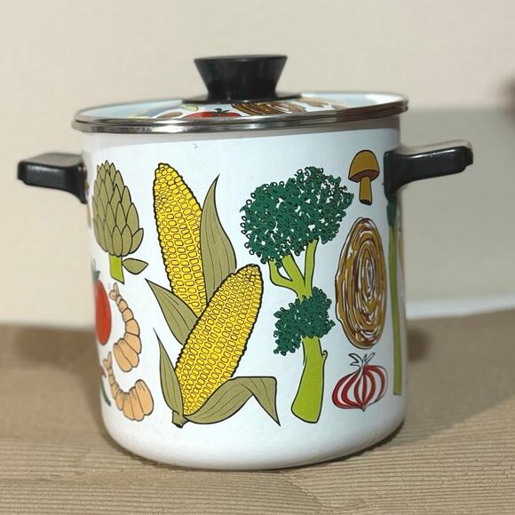 San Ignacio Other - Vintage San Ignacio Enamelware Steamer 1Gallon Stockpot Steamer Insert & Divider